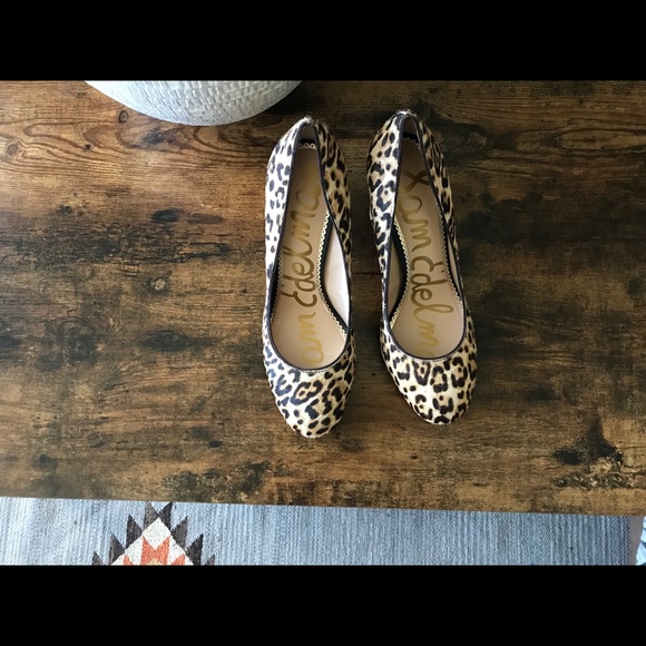 Sam Edelman Leopard Block Heels - Picture 2 of 9